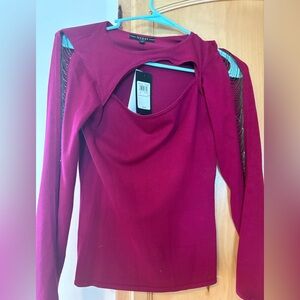 Guess Sweaters | Treonna | Chain Sleeve |Cutout Chest | | Sz S